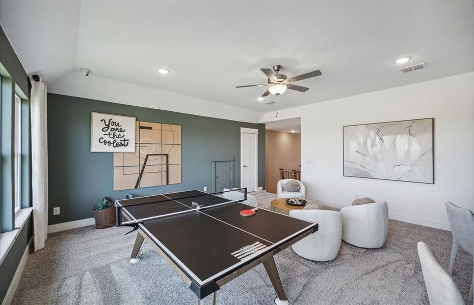 *Actual home, furniture not included - Spacious game room on second level *Actual home, furniture not included - Spacious game room on second level