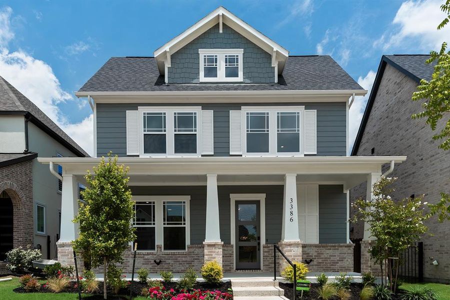 Front exterior of a new home in Fields - 40' Lots, Frisco, TX, highlighting curb appeal (Image 22). Front exterior of a new home in Fields - 40' Lots, Frisco, TX, highlighting curb appeal (Image 22).