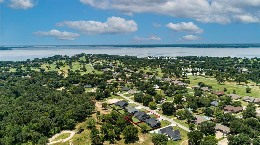 Background of Country Club and Cedar Creek Lake