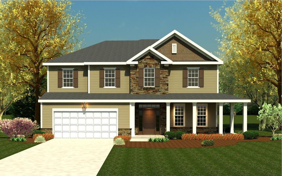 3028-Hemingway Elev B With Opt. Side Porch