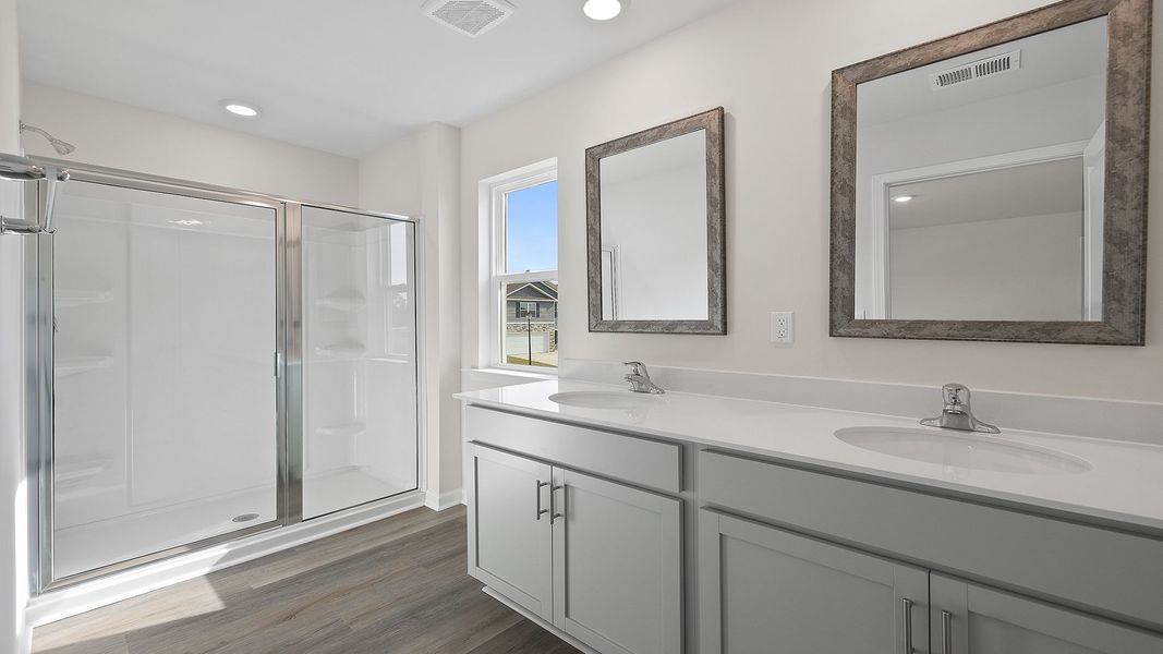 Furnished interior view inside a new home in Cloverdale Hills, Piedmont (Image 12). Furnished interior view inside a new home in Cloverdale Hills, Piedmont (Image 12).