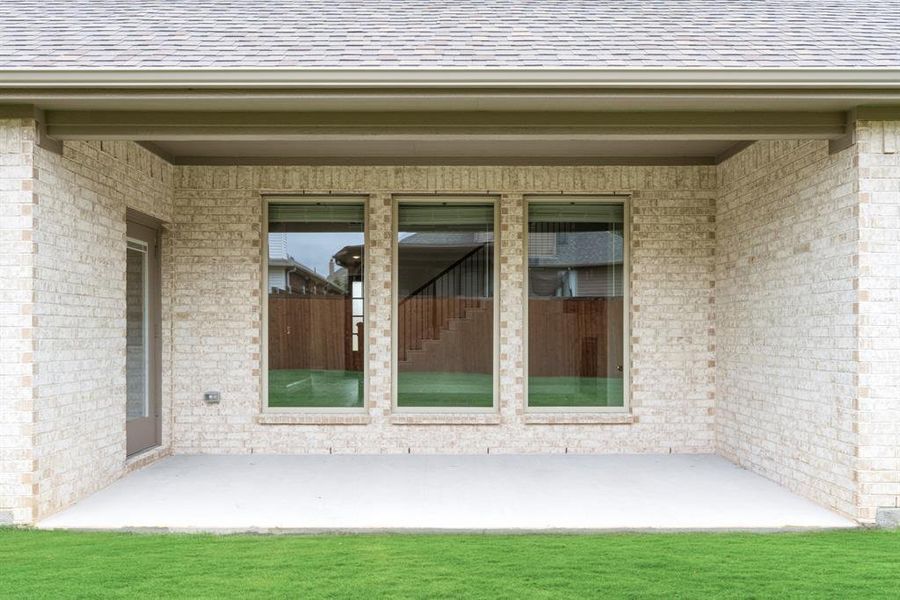 Exterior details and patio area of a home in Glenwood Meadows, Argyle (Image 4). Exterior details and patio area of a home in Glenwood Meadows, Argyle (Image 4).