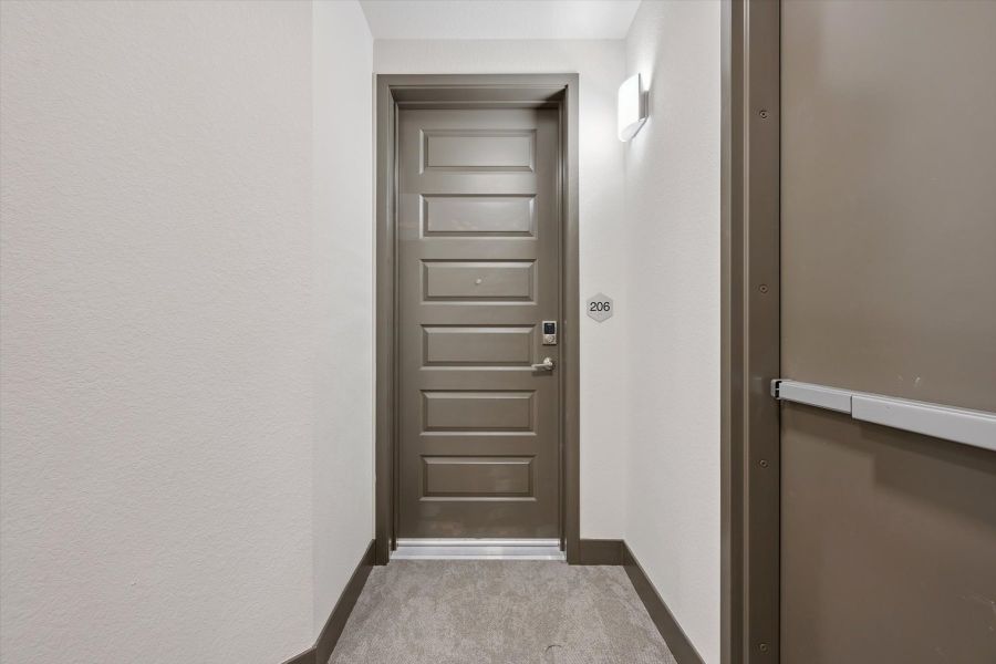 A door in a room. A door in a room.