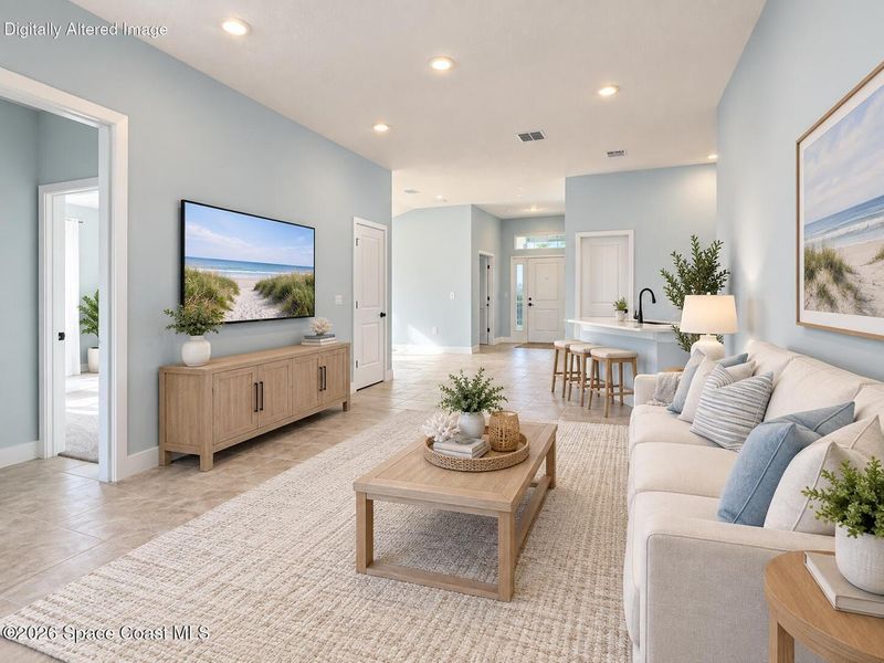 Furnished interior view inside a new home in St. John's Preserve, Palm Bay (Image 11). Furnished interior view inside a new home in St. John's Preserve, Palm Bay (Image 11).