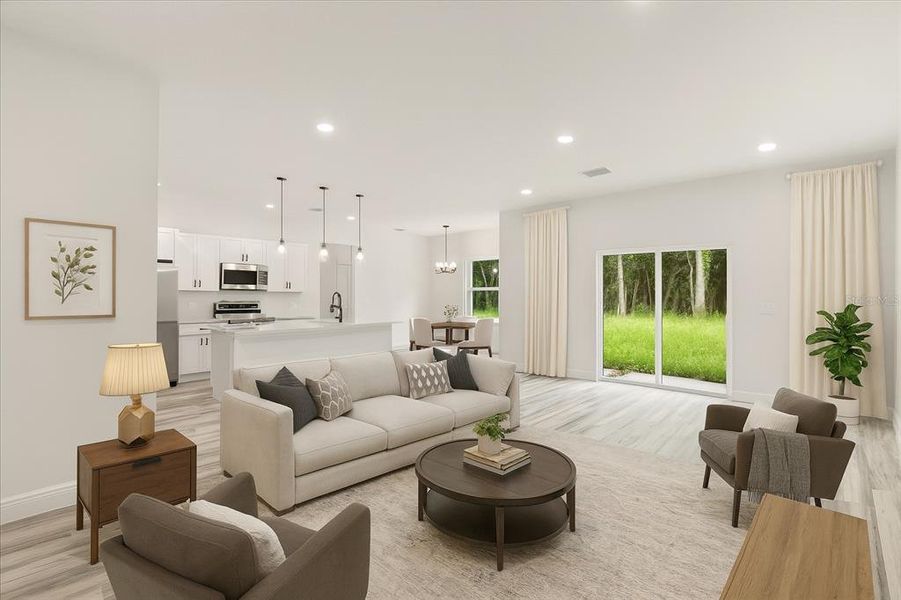 Furnished interior view inside a new home in , Ocala (Image 6). Furnished interior view inside a new home in , Ocala (Image 6).