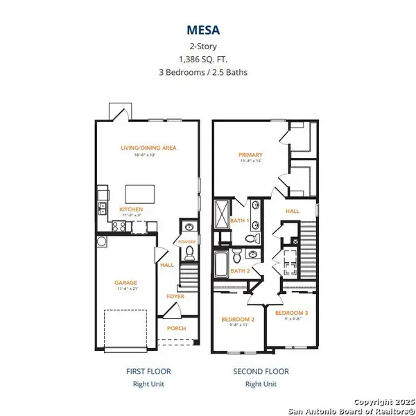 2D floor plan layout of this home in Van Cleave, San Antonio, TX (Image 4).