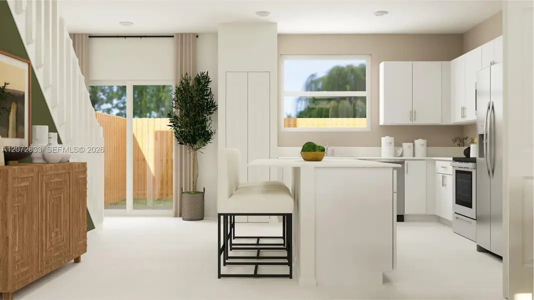 Furnished interior view inside a new home in Le Jardine, Florida City (Image 3).
