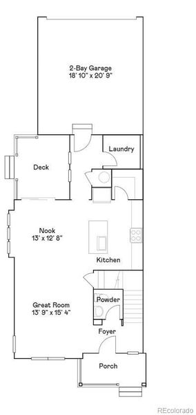 2D floor plan layout of this home in Eastcreek Farm: Paired Homes, Thornton, CO (Image 2). 2D floor plan layout of this home in Eastcreek Farm: Paired Homes, Thornton, CO (Image 2).