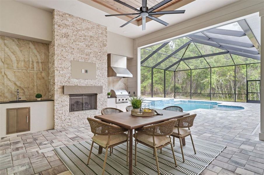 Exterior details and patio area of a home in , Archer (Image 21).