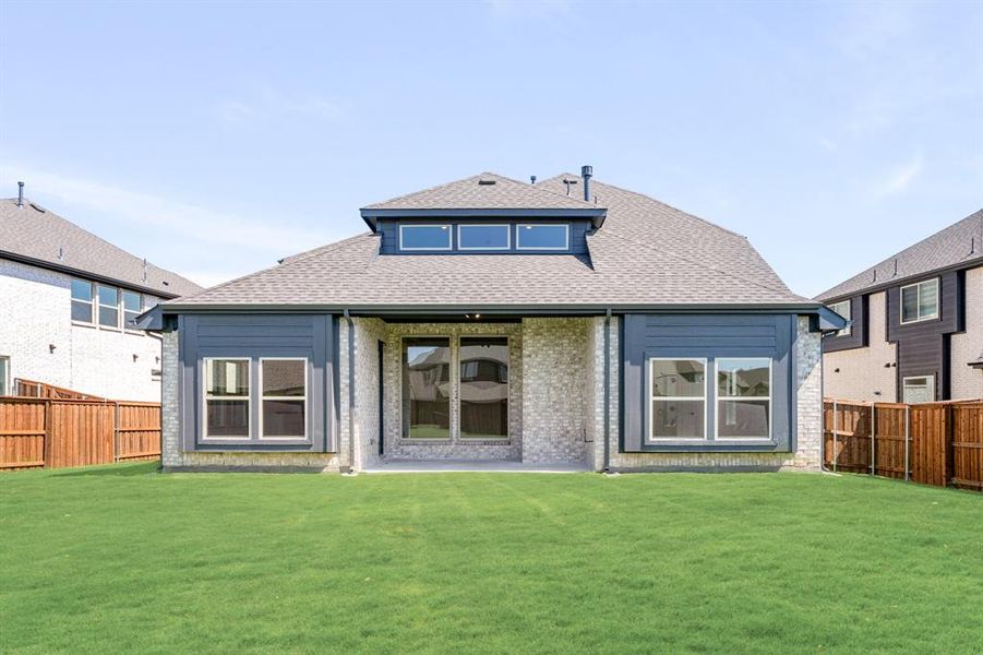 Exterior details and patio area of a home in Windsong Ranch Classic 61, Prosper (Image 4). Exterior details and patio area of a home in Windsong Ranch Classic 61, Prosper (Image 4).