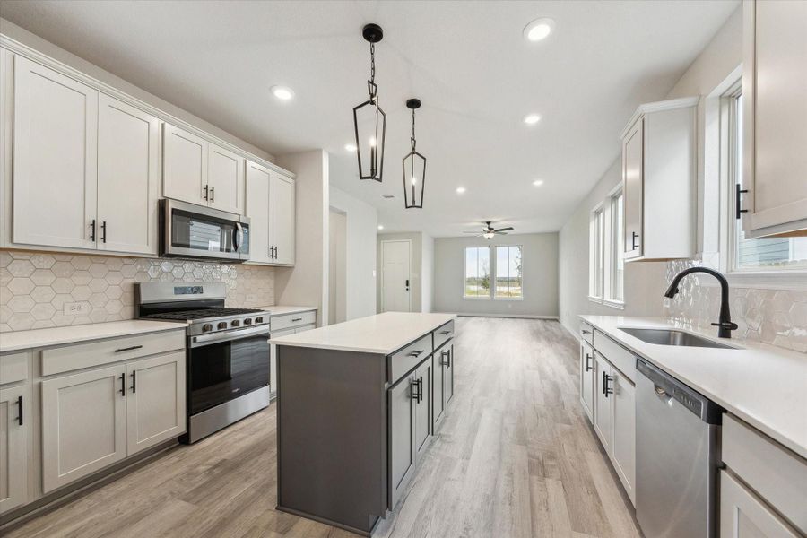 Furnished interior view inside a new home in Elyson, Katy (Image 7).