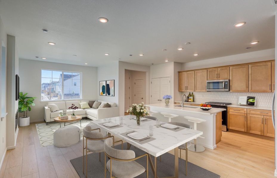 Representative furnished interior of a home built from the Blake by Pulte Homes in Strata, Dacono (Image 6).