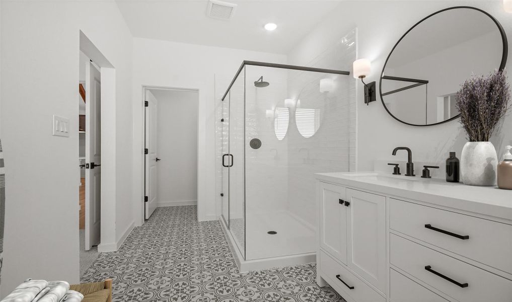 Serene primary bath (*Photo not of actual home and used for illustration purposes only.)