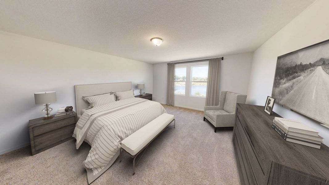 Furnished interior in a model home at The Meadows in Mebane (Image 14).