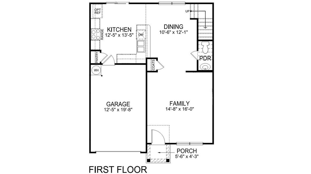 2D floor plan layout of this home in Wildbrook Village, Waynesville, NC (Image 4).