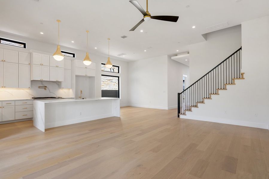 Furnished interior view inside a new home in Milky Way at River Place, Austin (Image 8).