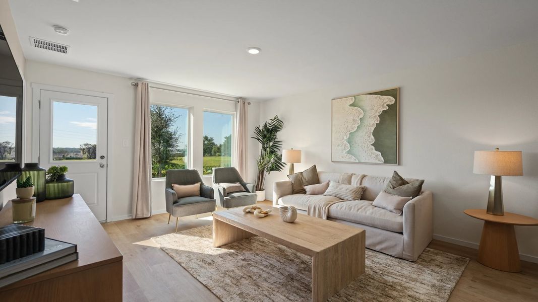 Family room open layout