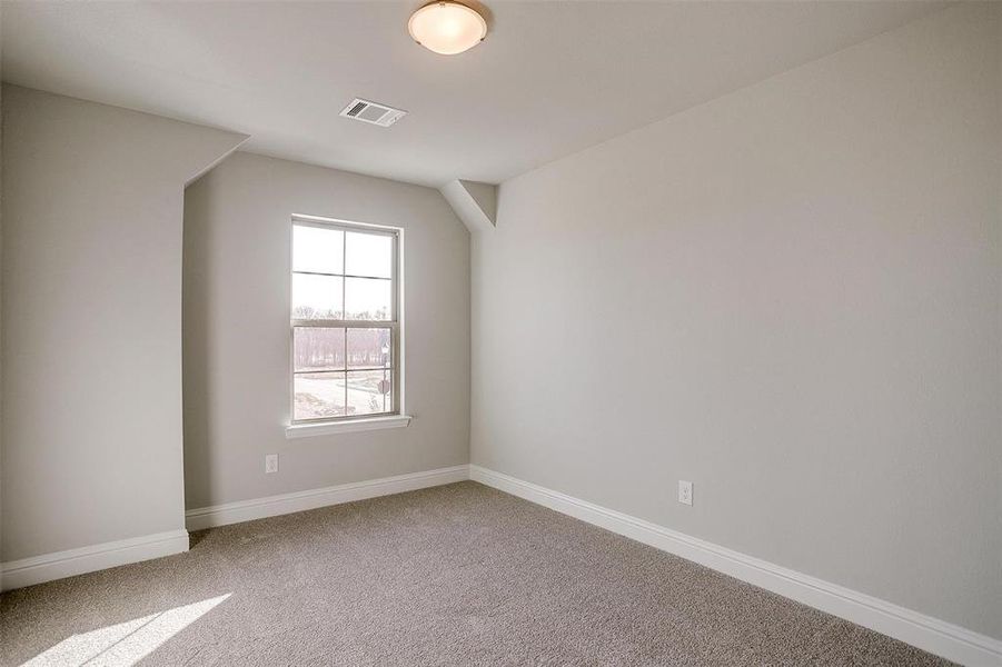 Additional living space with carpet floors