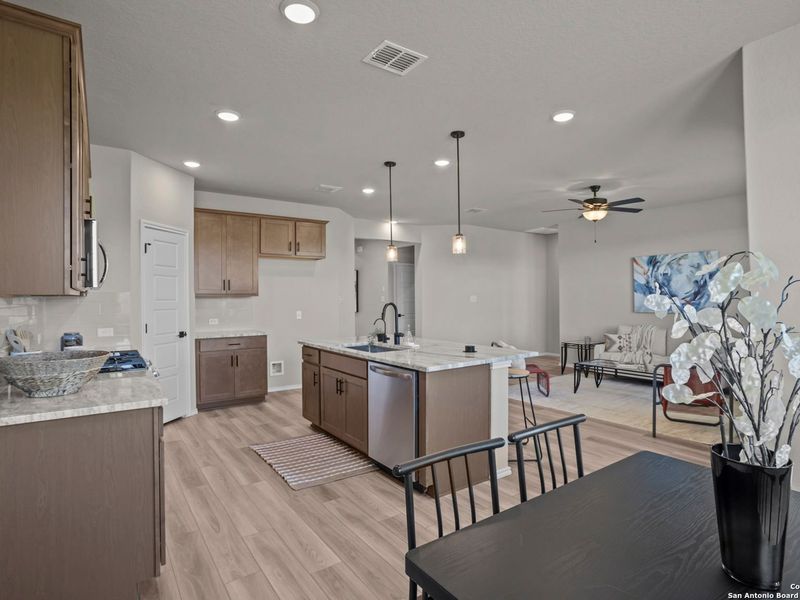 Furnished interior view inside a new home in Horizon Pointe, Converse (Image 7).