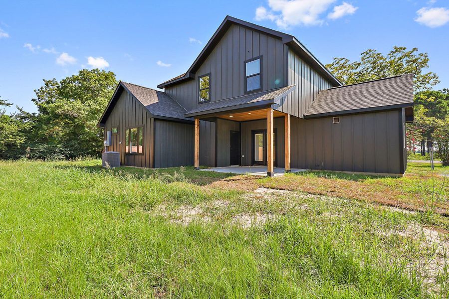 This back yard is expansive and wraps around the side for two large side yards, too.  The home sits on 1/3 of an acre!