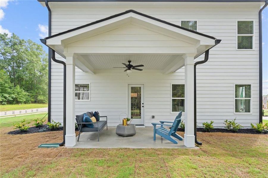 Exterior details and patio area of a home in Laurel Ridge, Rock Spring (Image 2).