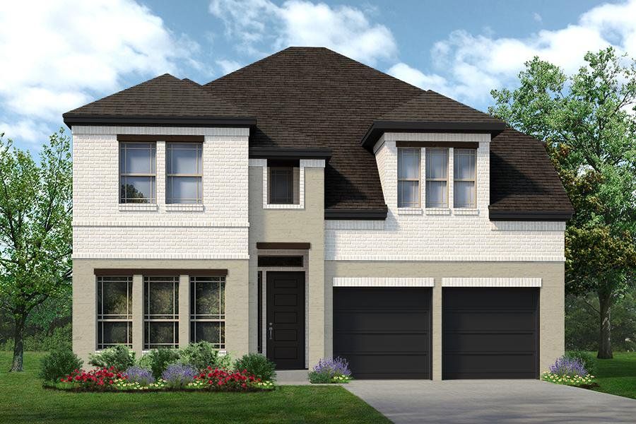 Front exterior of a new home in Cambridge Manor, North Richland Hills, TX, highlighting curb appeal (Image 1). Front exterior of a new home in Cambridge Manor, North Richland Hills, TX, highlighting curb appeal (Image 1).