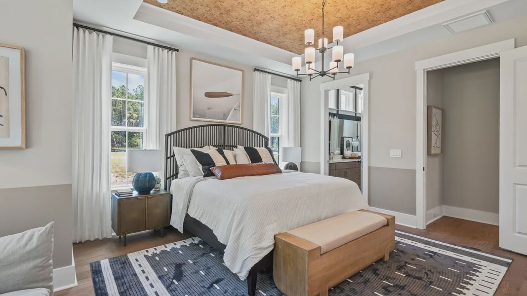 Furnished interior view inside a new home in Summerwind Crossing at Lakes of Cane Bay, Summerville (Image 12).