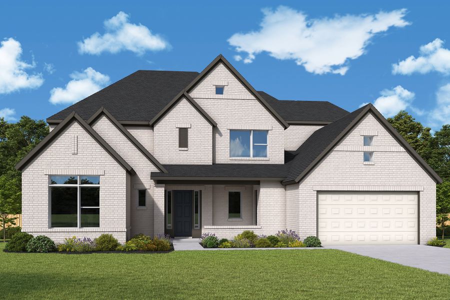 Representative exterior photo of a completed home built from the The Mendoza by David Weekley Homes in The Woodlands Hills 70’, Willis, TX (Image 16). Representative exterior photo of a completed home built from the The Mendoza by David Weekley Homes in The Woodlands Hills 70’, Willis, TX (Image 16).