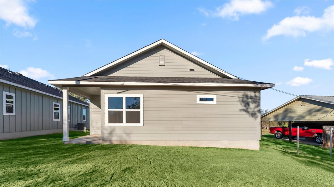 Front exterior of a new home in , Cottonwood Shores, TX, highlighting curb appeal (Image 1).