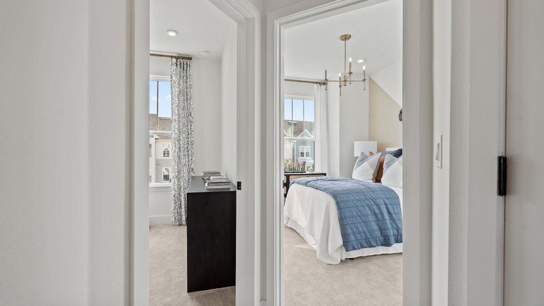 Furnished interior view inside a new home in Parkview at Hamlin, Winter Garden (Image 38).