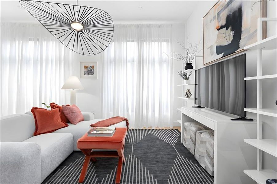Furnished interior view inside a new home in , Atlanta (Image 12).