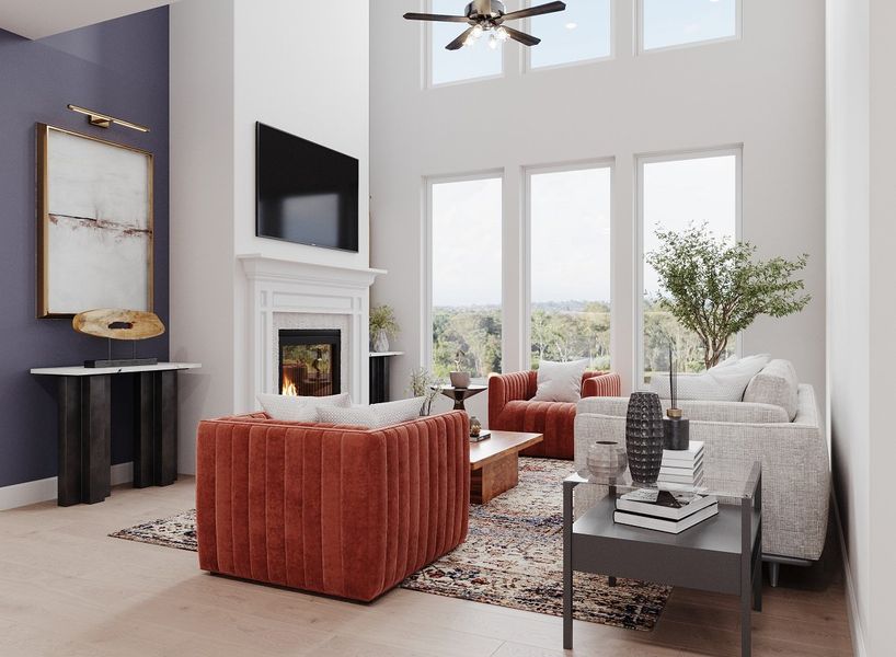 Representative furnished interior of a home built from the Marathon by Beazer Homes in Waterbend, Euless (Image 12).