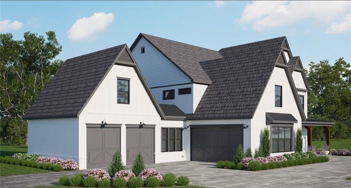 Front exterior of a new home in , Cumming, GA, highlighting curb appeal (Image 24).