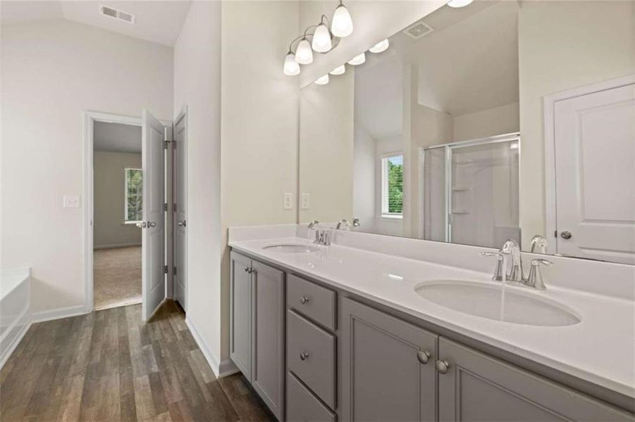 Furnished interior view inside a new home in Whisper Creek, Atlanta (Image 2).