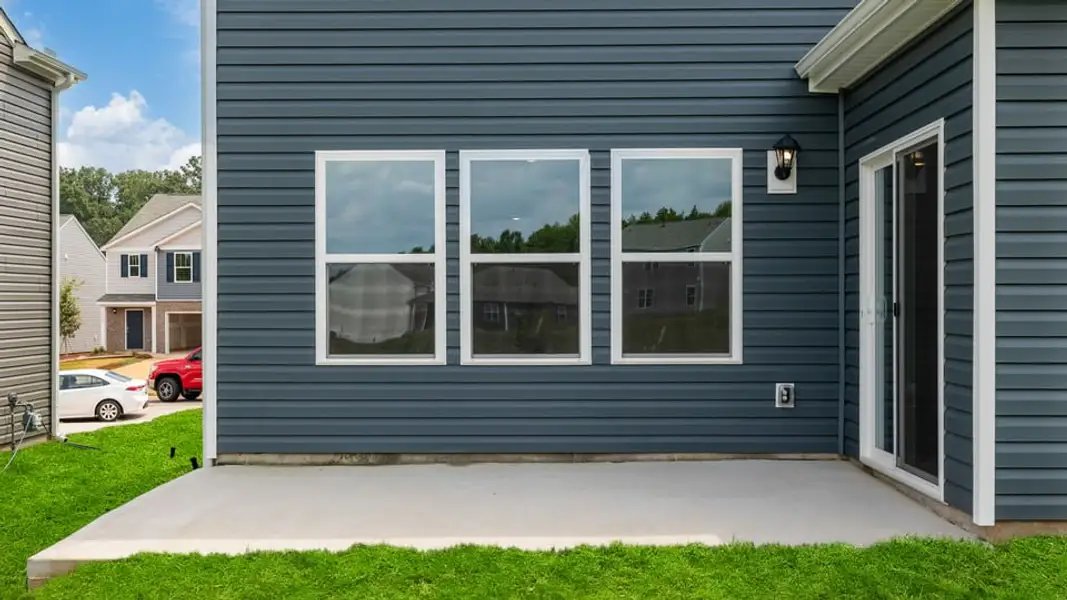 Exterior details and patio area of a home in Durbin Meadows, Fountain Inn (Image 4).