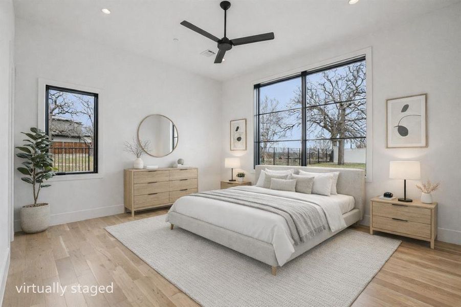 Downstairs guest room - virtually staged Downstairs guest room - virtually staged