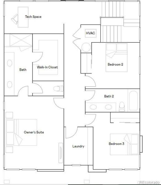 2D floor plan layout of this home in , Centennial, CO (Image 3).