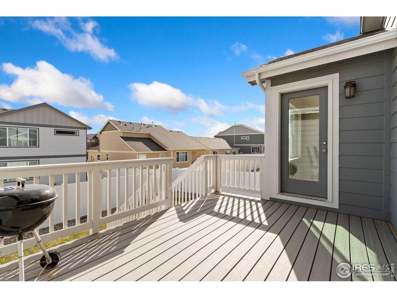 Exterior details and patio area of a home in Union Colony West, Greeley (Image 3).
