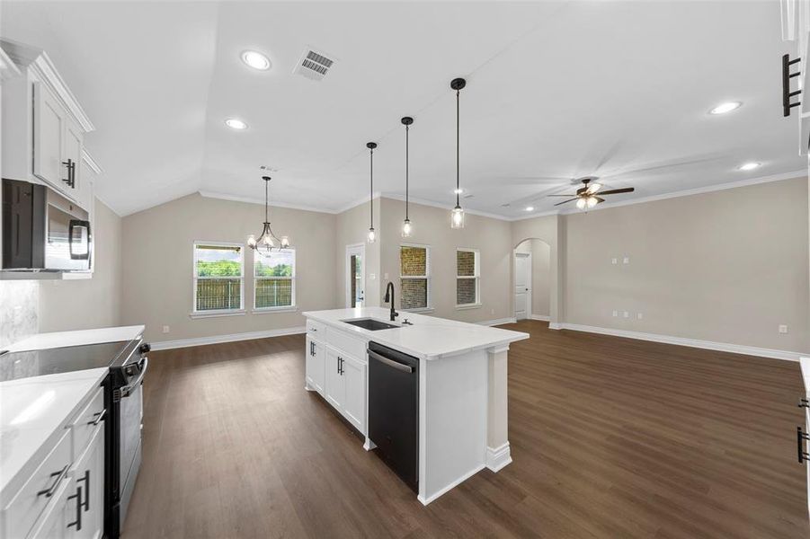 Furnished interior view inside a new home in , Greenville (Image 10).