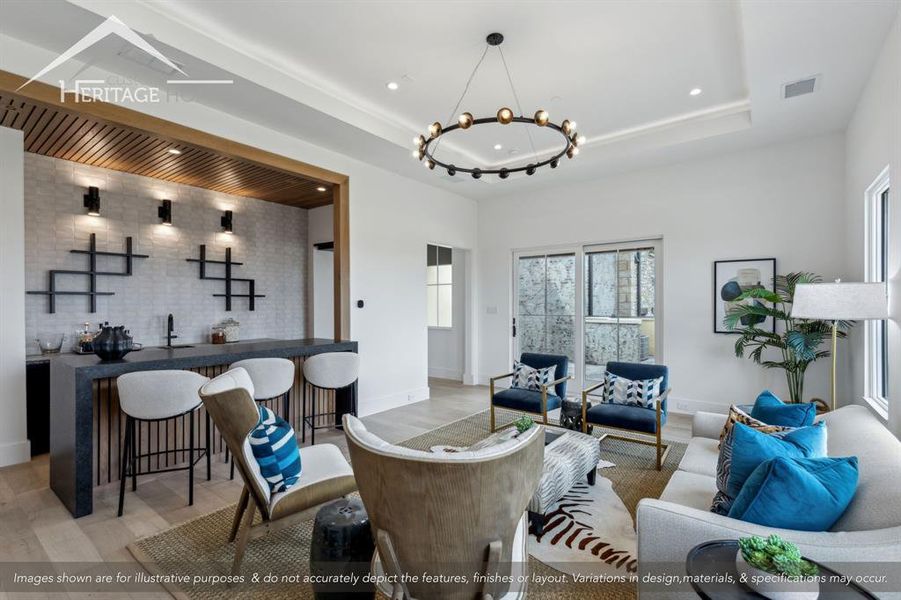 Furnished interior view inside a new home in , Southlake (Image 7). Furnished interior view inside a new home in , Southlake (Image 7).