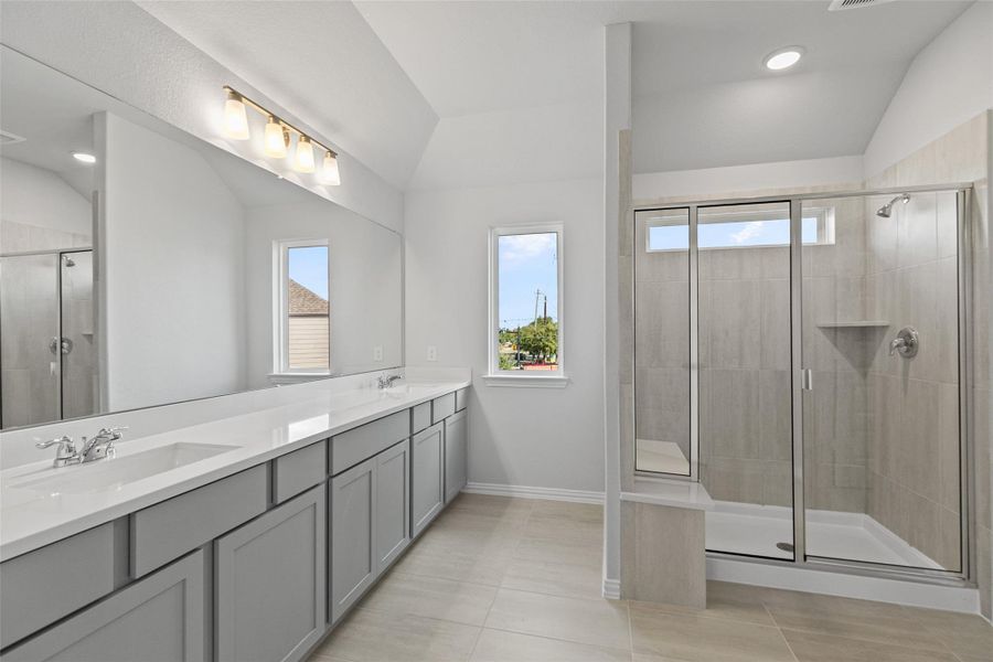 Furnished interior view inside a new home in Park at Eldridge, Sugar Land (Image 13). Furnished interior view inside a new home in Park at Eldridge, Sugar Land (Image 13).