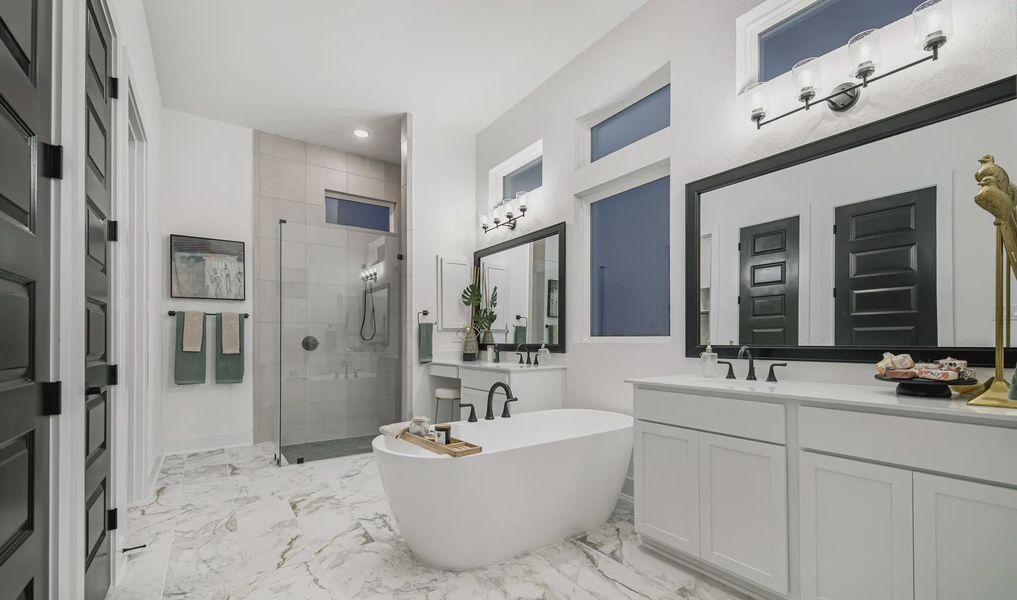 Representative furnished interior of a home built from the Adelaide by Chesmar Homes in Mesa Western, Cibolo (Image 12).