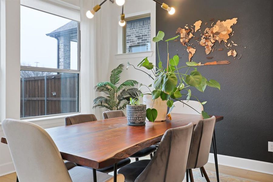 Dining room with natural light