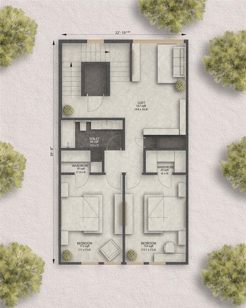 2D floor plan layout of this home in , Houston, TX (Image 20). 2D floor plan layout of this home in , Houston, TX (Image 20).