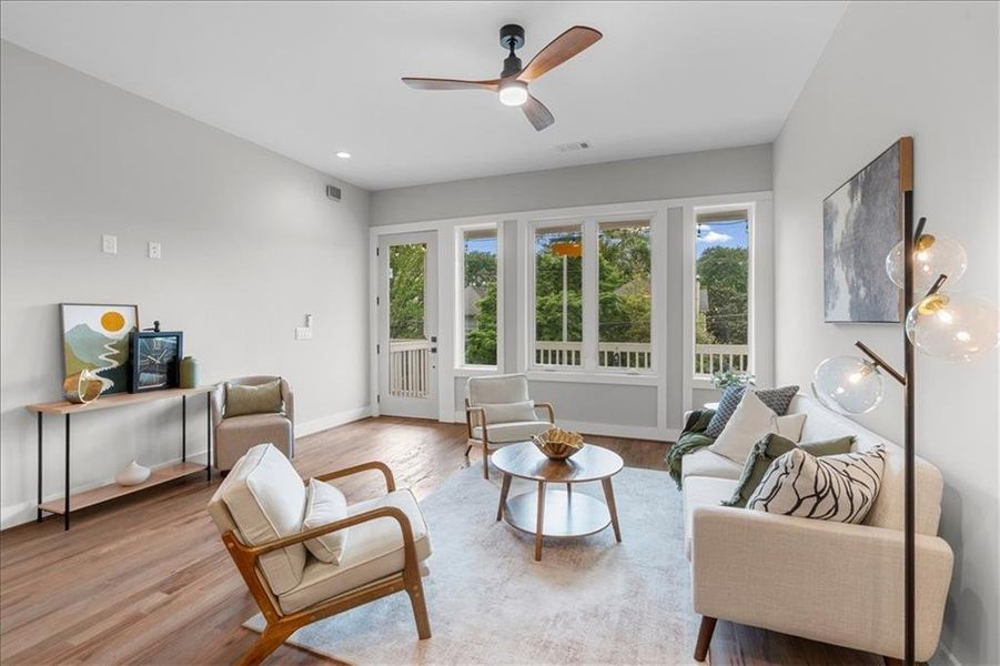 Furnished interior view inside a new home in , Atlanta (Image 9).