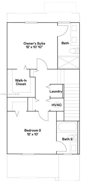 2D floor plan layout of this home in , Miami, FL (Image 3).