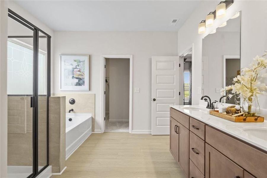 Furnished interior view inside a new home in Glen at Cave Springs, Douglasville (Image 36).