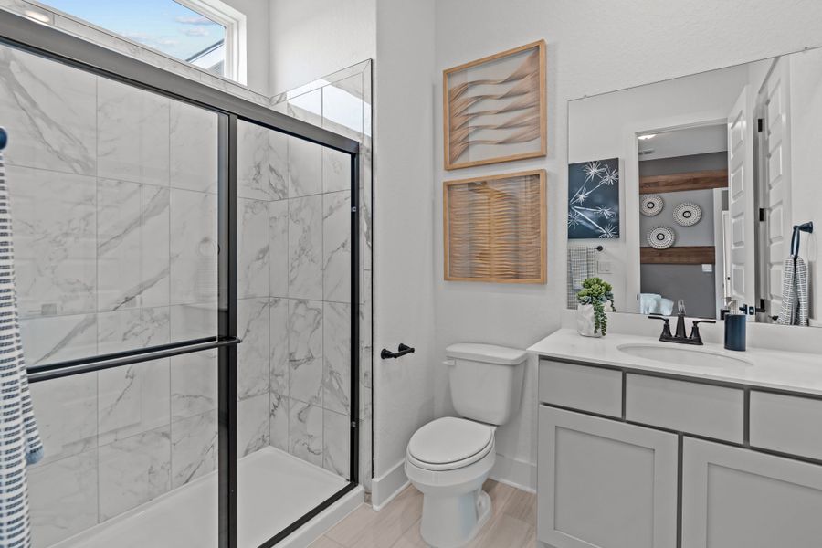 Furnished interior view inside a new home in Lariat, Liberty Hill (Image 19).