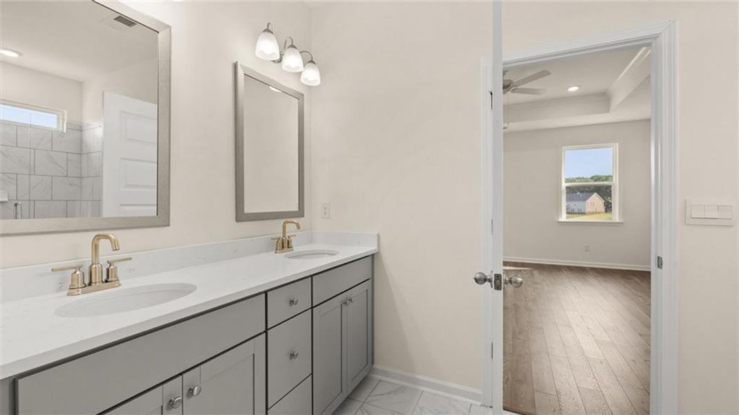 Furnished interior view inside a new home in Heritage Pointe, Senoia (Image 9). Furnished interior view inside a new home in Heritage Pointe, Senoia (Image 9).