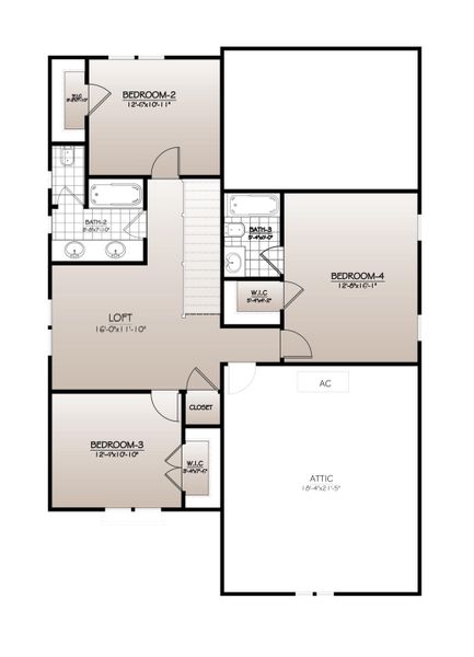 2D floor plan layout of this home in , Summerville, SC (Image 4).